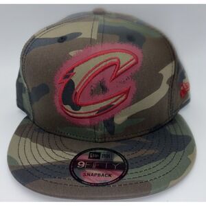 Cleveland Cavaliers Camouflage Camo New Era 9Fifty SnapBack Hat Cap  Cavs